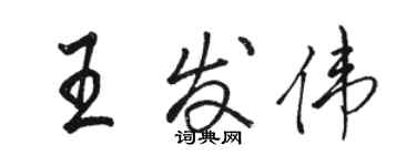 駱恆光王發偉行書個性簽名怎么寫