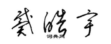 梁錦英戴皓宇草書個性簽名怎么寫