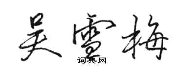 駱恆光吳雪梅行書個性簽名怎么寫