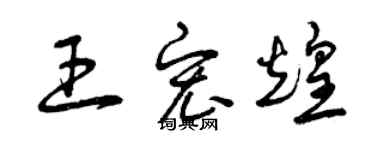 曾慶福王宏煌草書個性簽名怎么寫