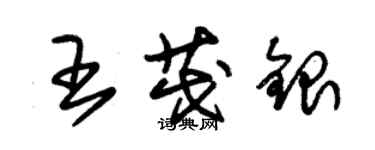 朱錫榮王茂銀草書個性簽名怎么寫