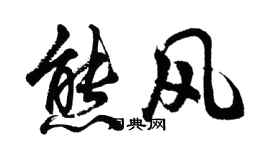 胡問遂熊風行書個性簽名怎么寫