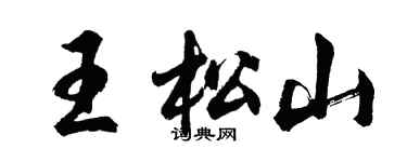 胡問遂王松山行書個性簽名怎么寫