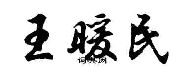 胡問遂王暖民行書個性簽名怎么寫