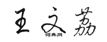 駱恆光王文荔行書個性簽名怎么寫