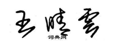 朱錫榮王晴雲草書個性簽名怎么寫