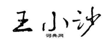 曾慶福王小沙行書個性簽名怎么寫