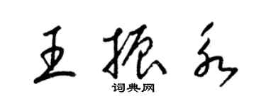 梁錦英王振永草書個性簽名怎么寫