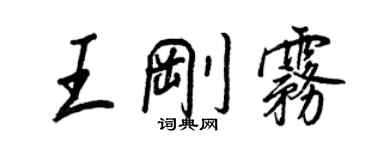 王正良王剛霧行書個性簽名怎么寫