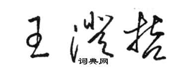 駱恆光王澄哲草書個性簽名怎么寫