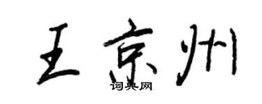 王正良王京州行書個性簽名怎么寫
