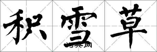 翁闓運積雪草楷書怎么寫