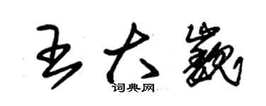 朱錫榮王大巍草書個性簽名怎么寫