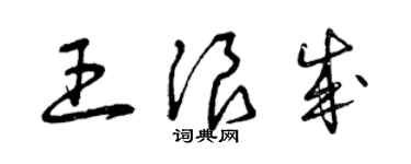 曾慶福王浪成草書個性簽名怎么寫