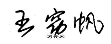 朱錫榮王窈帆草書個性簽名怎么寫