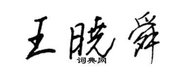 王正良王曉舜行書個性簽名怎么寫