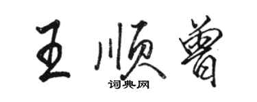 駱恆光王順曾行書個性簽名怎么寫