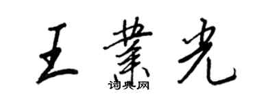 王正良王業光行書個性簽名怎么寫