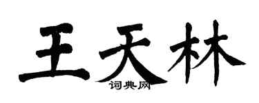 翁闓運王天林楷書個性簽名怎么寫