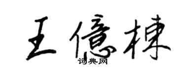 王正良王億棟行書個性簽名怎么寫