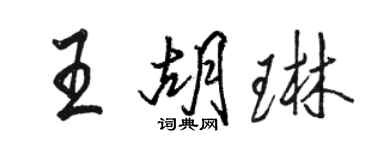 駱恆光王胡琳行書個性簽名怎么寫