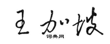駱恆光王加坡草書個性簽名怎么寫