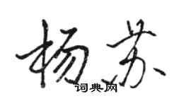 駱恆光楊蘇行書個性簽名怎么寫