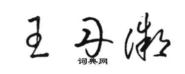 駱恆光王丹微草書個性簽名怎么寫