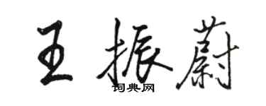 駱恆光王振蔚行書個性簽名怎么寫