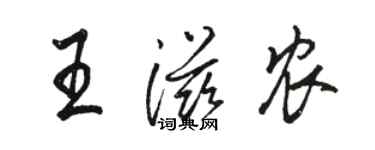 駱恆光王滋農行書個性簽名怎么寫