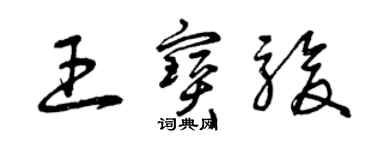 曾慶福王寶駿草書個性簽名怎么寫