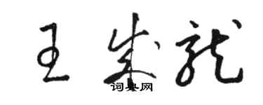 駱恆光王成龍草書個性簽名怎么寫