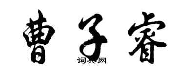 胡問遂曹子睿行書個性簽名怎么寫