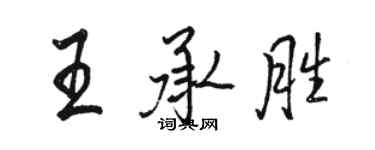 駱恆光王承勝行書個性簽名怎么寫