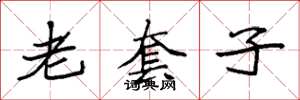 袁強老套子楷書怎么寫