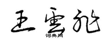 曾慶福王雲非草書個性簽名怎么寫