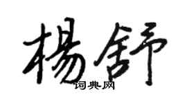王正良楊舒行書個性簽名怎么寫