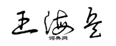 曾慶福王海兵草書個性簽名怎么寫