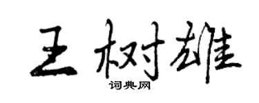曾慶福王樹雄行書個性簽名怎么寫