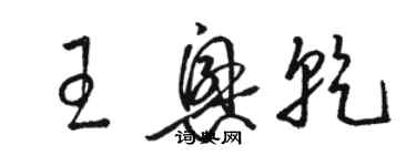 駱恆光王興乾草書個性簽名怎么寫