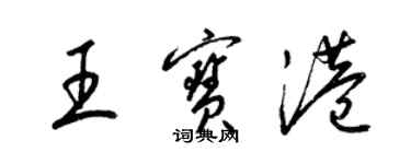 梁錦英王寶港草書個性簽名怎么寫