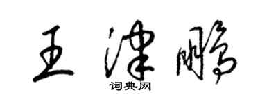 梁錦英王津鵬草書個性簽名怎么寫