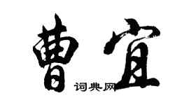 胡問遂曹宜行書個性簽名怎么寫