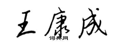 王正良王康成行書個性簽名怎么寫