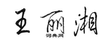 駱恆光王麗湘行書個性簽名怎么寫