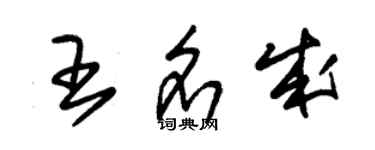 朱錫榮王名成草書個性簽名怎么寫