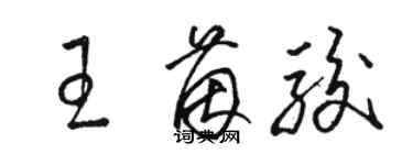 駱恆光王茵駿草書個性簽名怎么寫