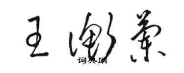 駱恆光王衡蘭草書個性簽名怎么寫