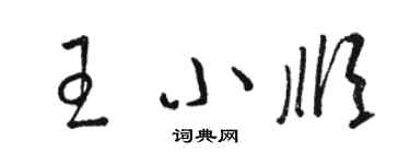 駱恆光王小順草書個性簽名怎么寫