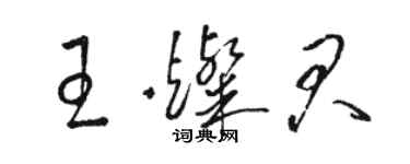 駱恆光王燦君草書個性簽名怎么寫